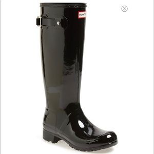 Black Tall Hunter Rainboots
